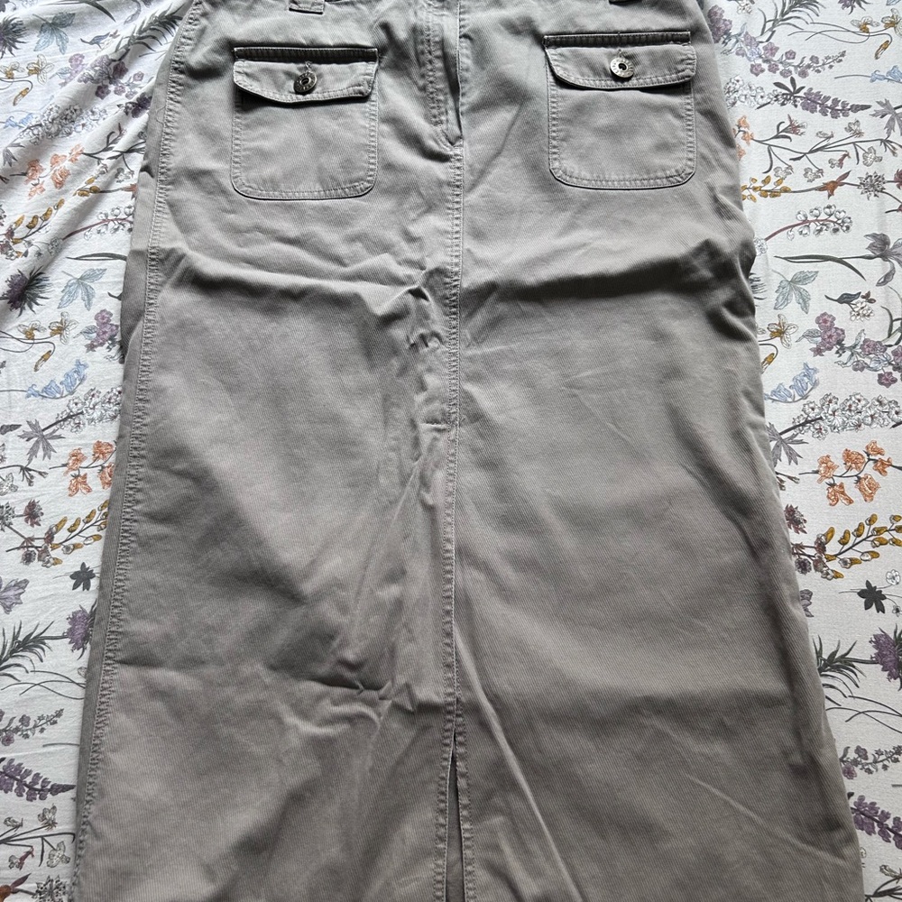 Burton Tan Corduroy Skirt